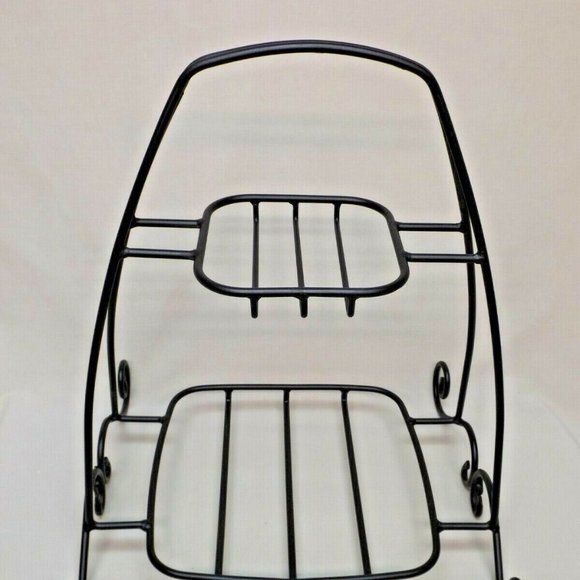 Longaberger W.I. Holiday Stand Wood Shelf Soft Square Dinner Plate & Small Bowl - Picture 5 of 14